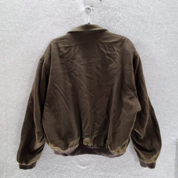VINTAGE Faconnable Men Jacket Large Brown 100% Wool Button Up Pockets READ - Picture 8 of 11